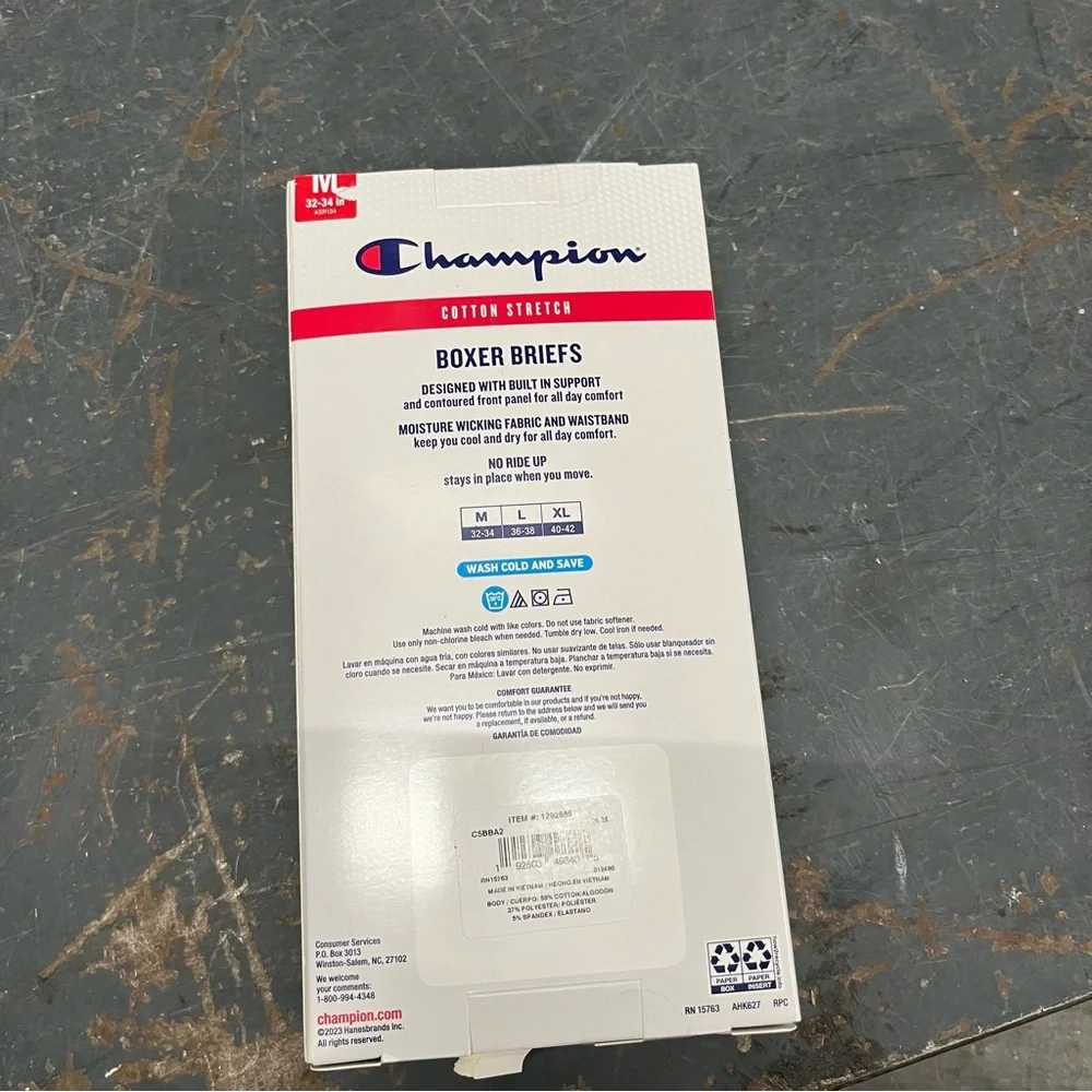 Champion Box Briefs 5-Pack Medium - Picture 4 of 5